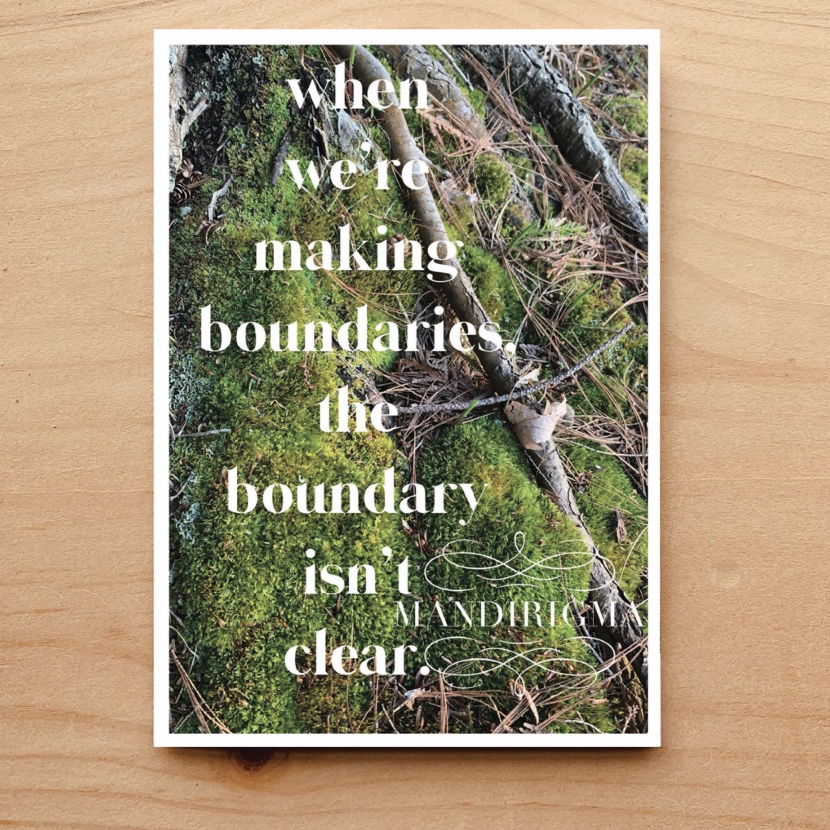 Boundaries Notecard