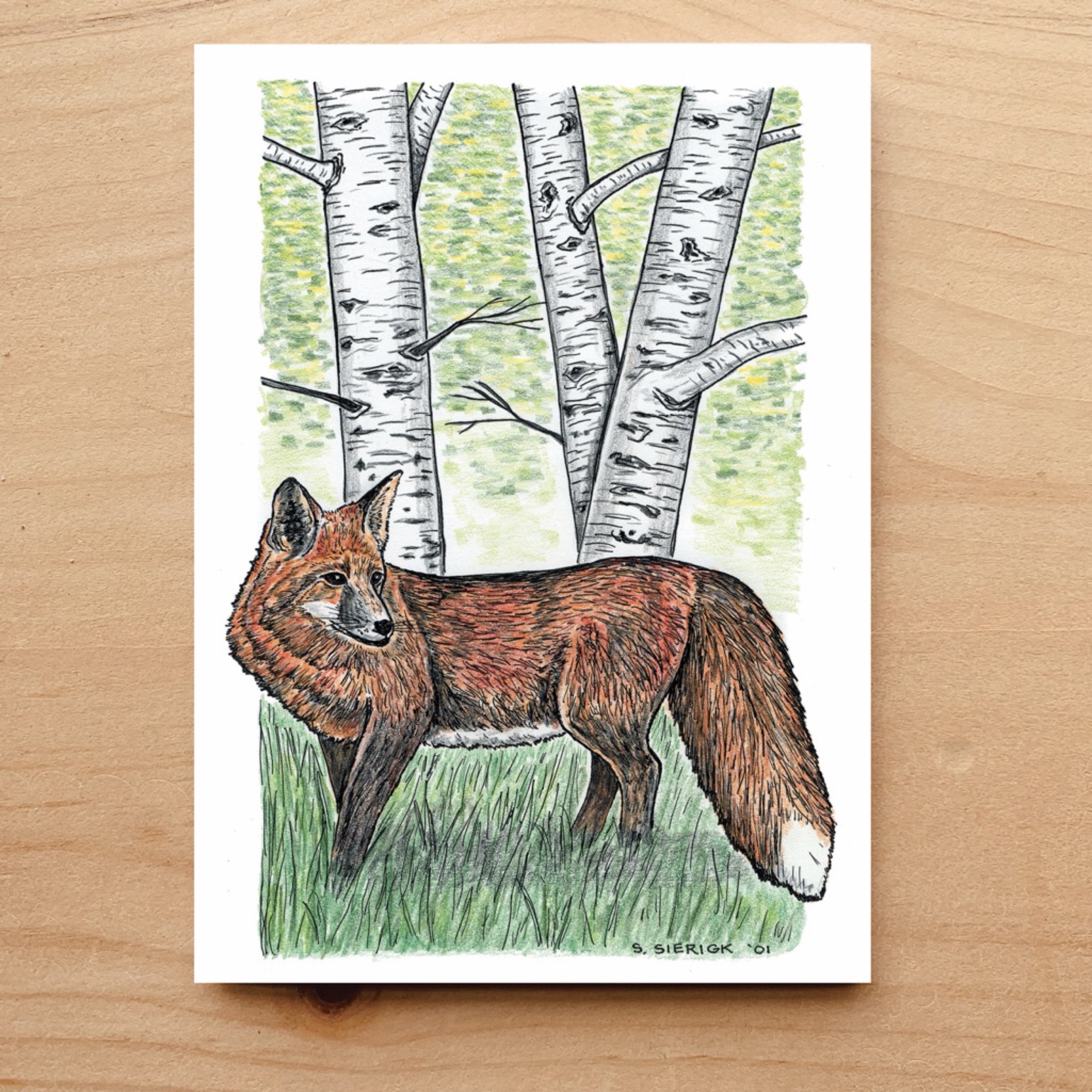 Red Fox Notecard